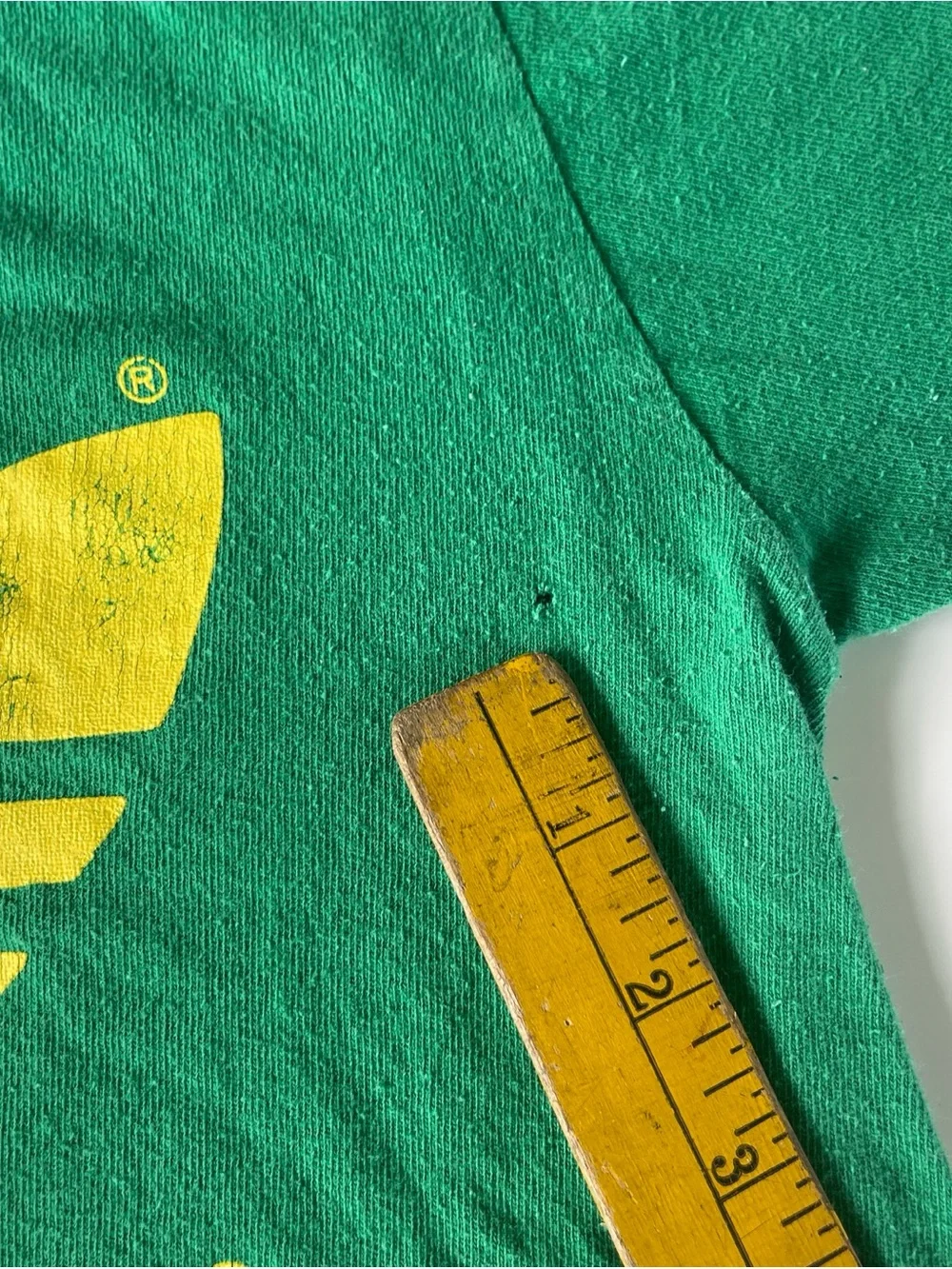 Vintage adidas t shirt s trefoil logo double sided 80s single stitch green retro